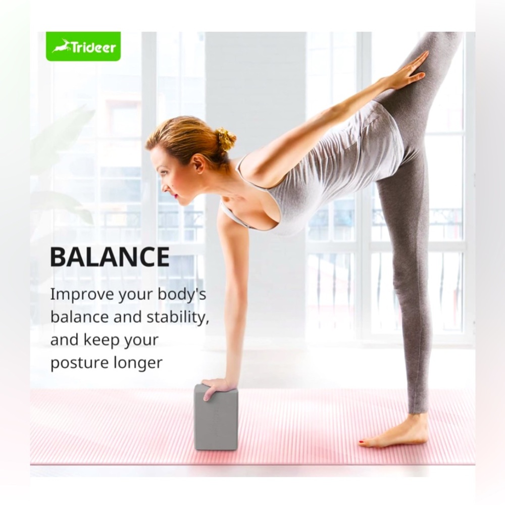 Trideer Yoga Blocks,2 Pack, Premium EVA Foam